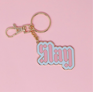 
            
                Load image into Gallery viewer, Slay Gold Enamel Keychain
            
        