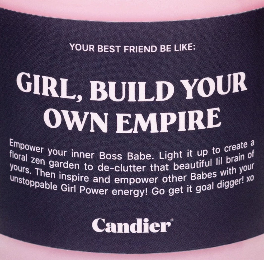 Girl build your own empire candle 