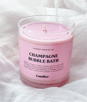 Champagne bubble bath candle 