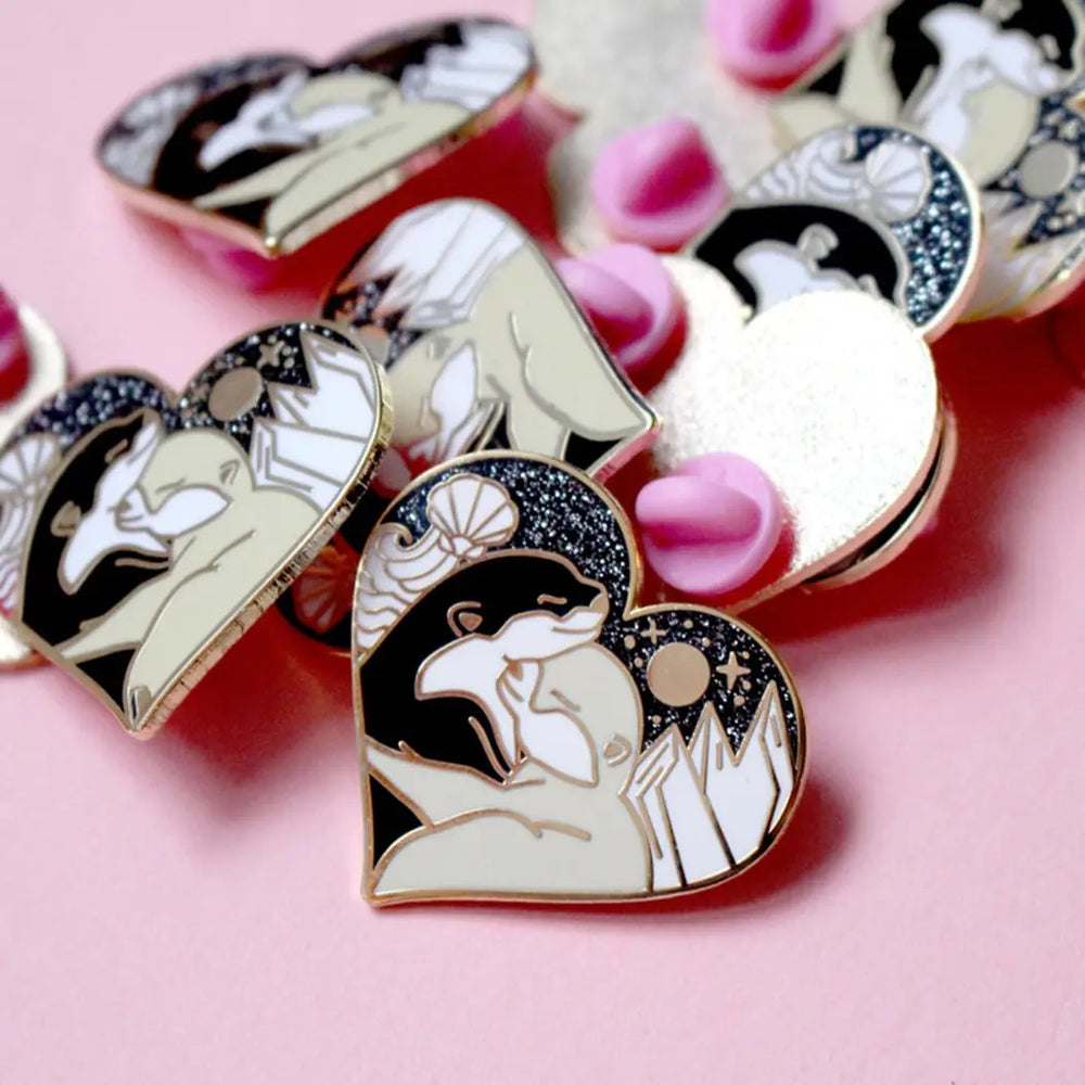 
            
                Load image into Gallery viewer, Hugging Otters Enamel Pin
            
        
