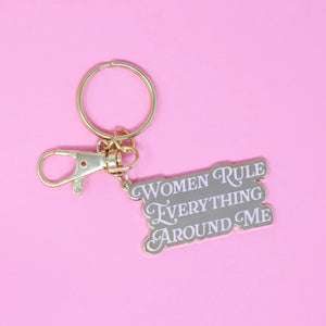 
            
                Load image into Gallery viewer, Women rule everything around me keychain
            
        