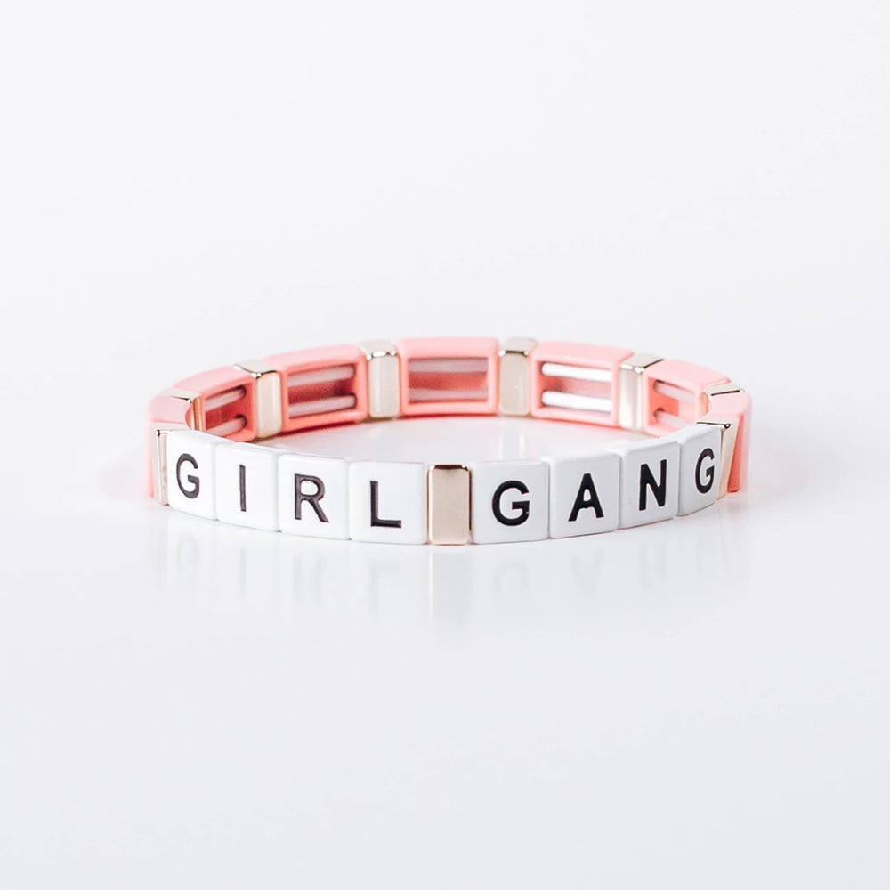 
            
                Load image into Gallery viewer, Girl Gang Block Bracelet
            
        