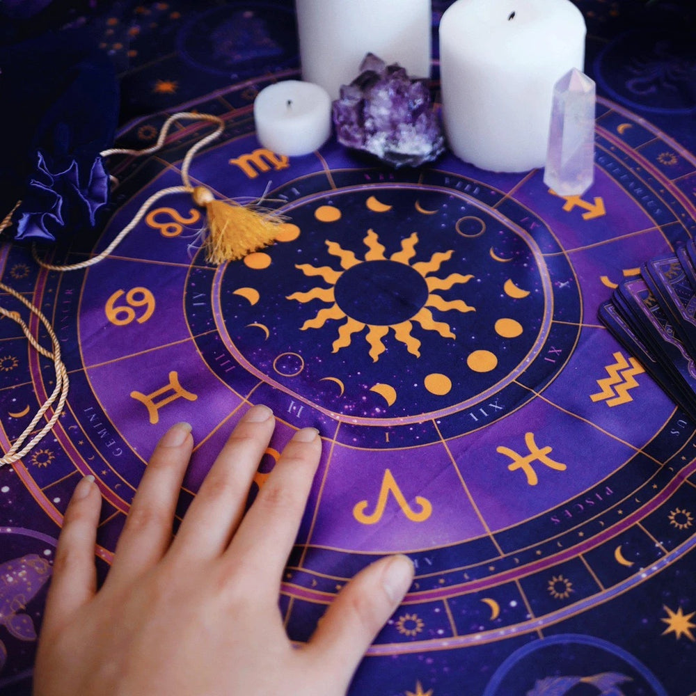 Zodiac Tarot Altar Cloth and Scarf