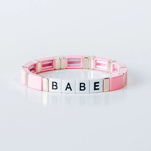 
            
                Load image into Gallery viewer, Babe Block Bracelet
            
        