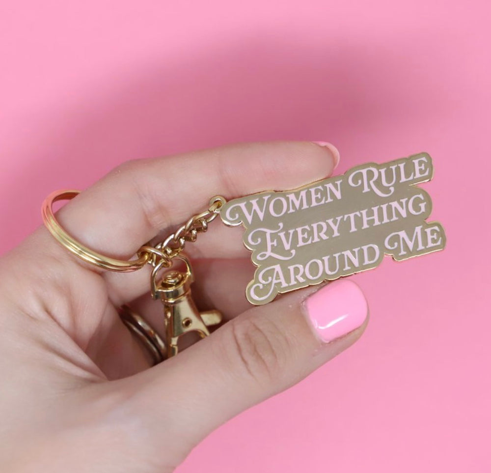 
            
                Load image into Gallery viewer, Women rule everything around me keychain 
            
        