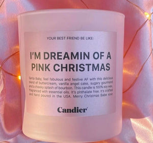 Pink Christmas Candle