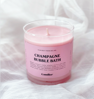 Champagne bubble bath candle 