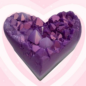 
            
                Load image into Gallery viewer, Amethyst Geode Heart Crystal Candle
            
        