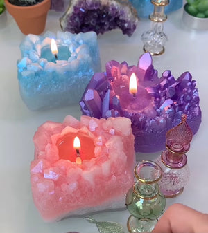 
            
                Load image into Gallery viewer, Amethyst Aura Quartz Crystal Candle
            
        
