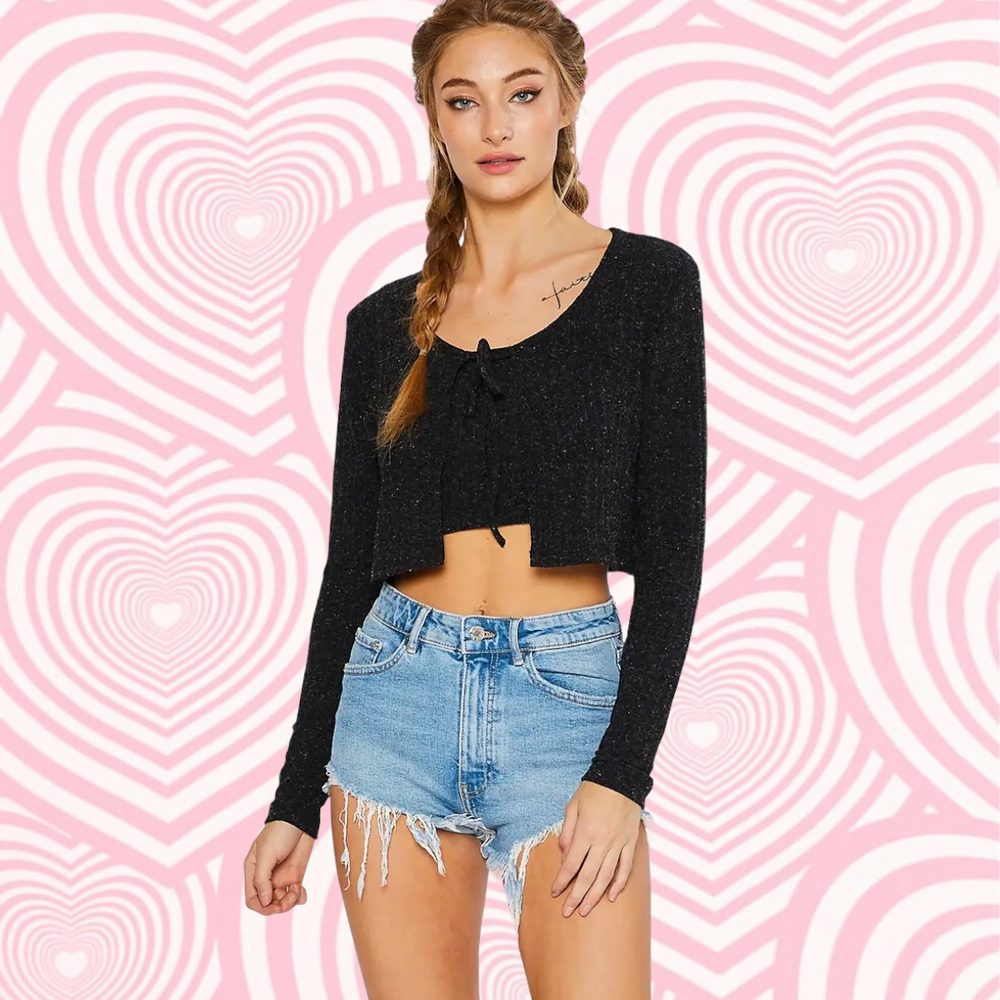 
            
                Load image into Gallery viewer, Black Ripped Knit Cami Top and Cardigan Set
            
        