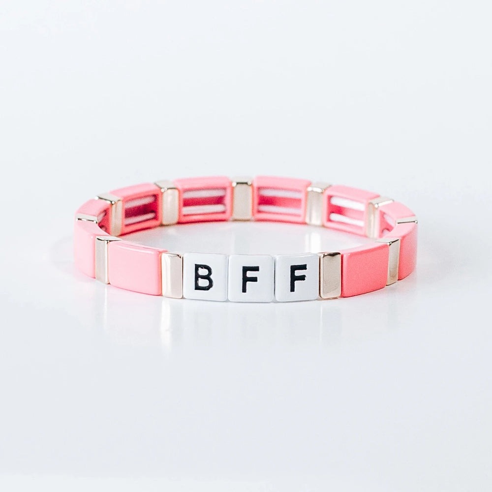 
            
                Load image into Gallery viewer, BFF Block Bracelet
            
        